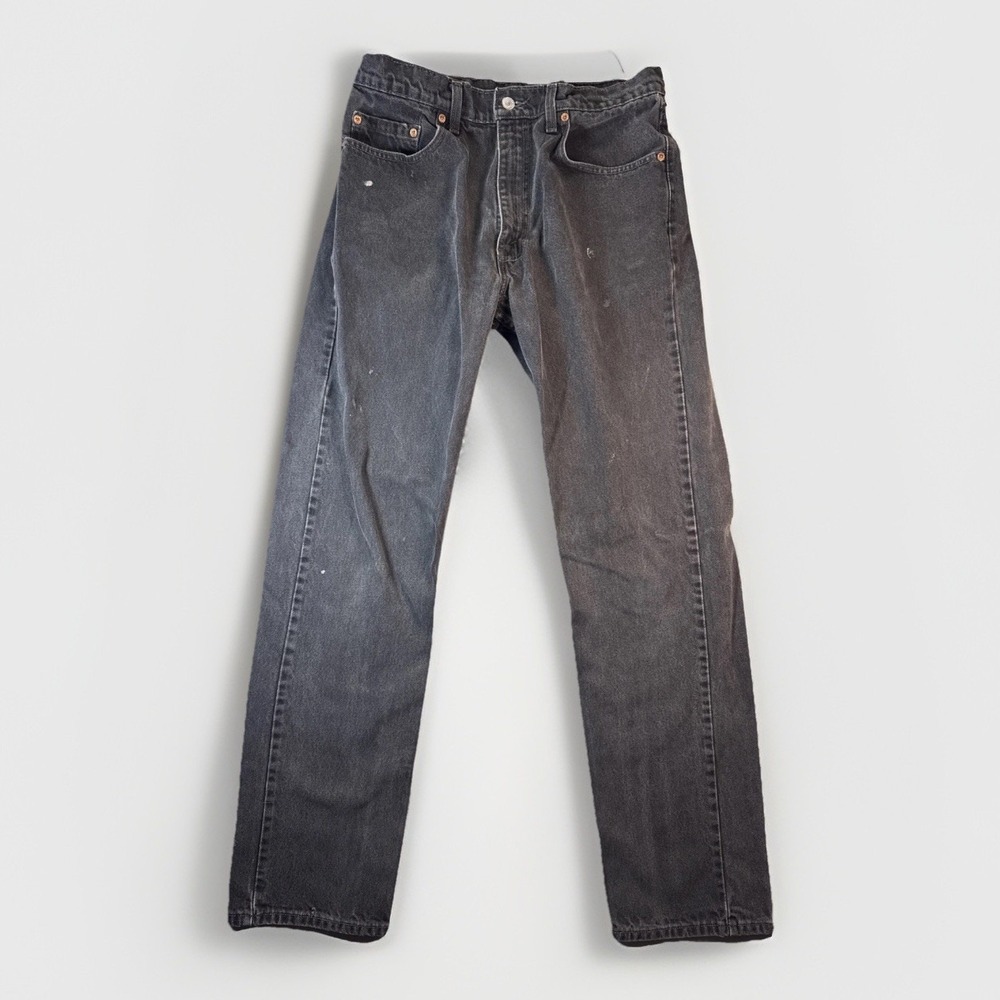 Vintage Black Levi's 505‎ 34x34 Paint Splatter Jeans